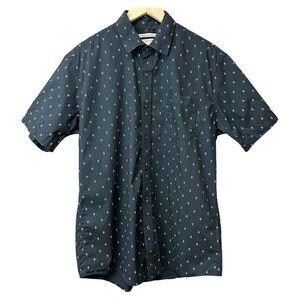 Anchor Print Short Sleeve Button Down